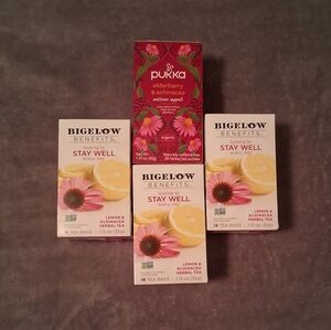 ♠️10/$10! Elderberry & Echinacea/Lemon & Echinacea Herbal Tea Bundle